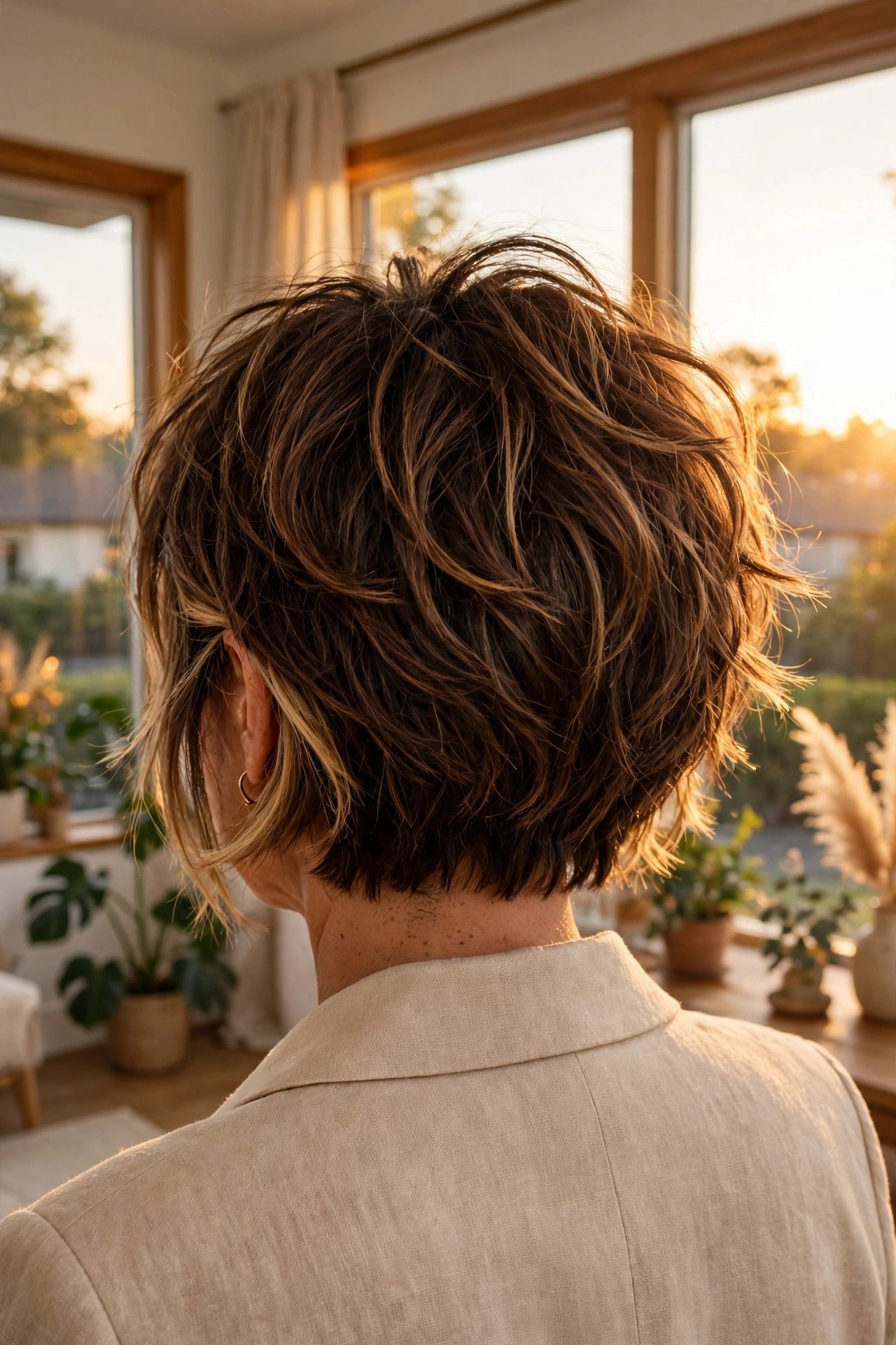 Shaggy bob for women in their 40s