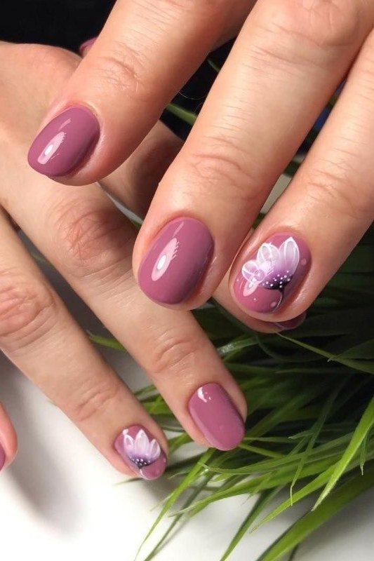 Sheer Nude French Tip Nails - flattering nail color for women over 70 on mature hands