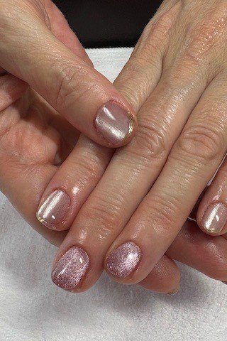 Deep Burgundy Wine Nails - flattering nail color for women over 70 on mature hands