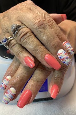Rose Gold Shimmer Nails - flattering nail color for women over 70 on mature hands