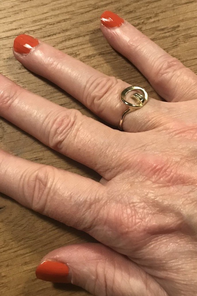 Bright Pink Long Almond Nails - flattering nail color for women over 70 on mature hands