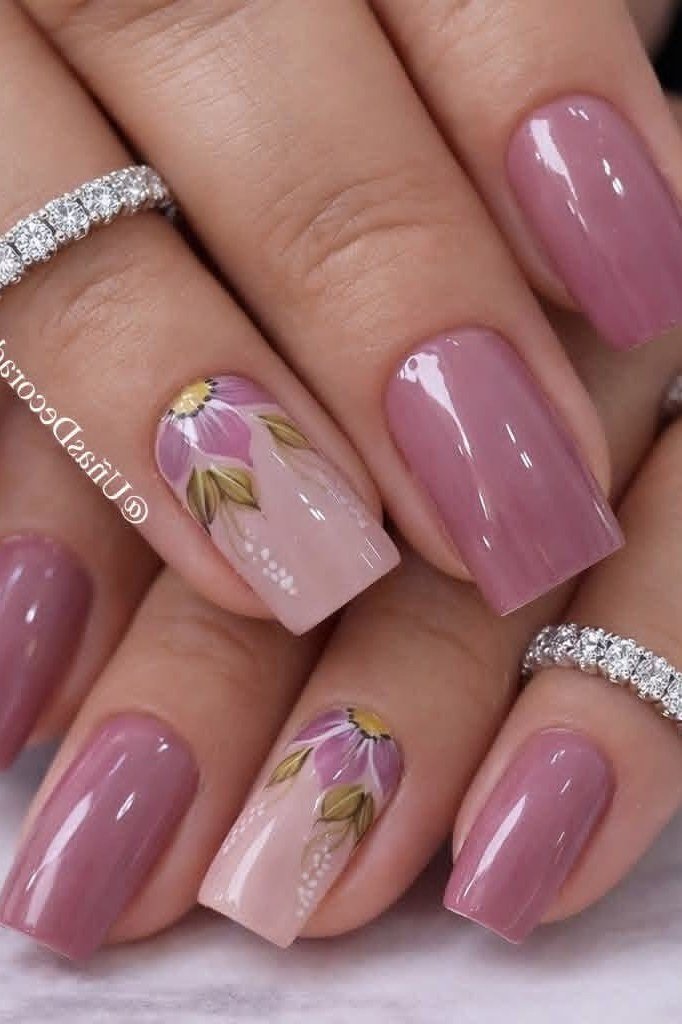 Soft Coral Nails - flattering nail color for women over 70 on mature hands