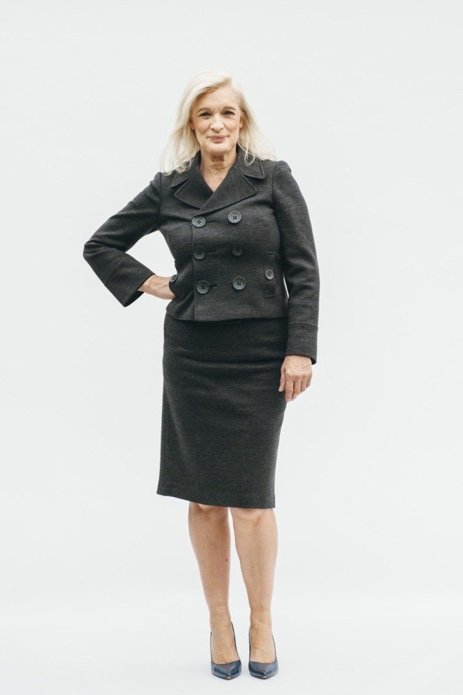 Black Skirt Suit - business outfit idea for women over 50