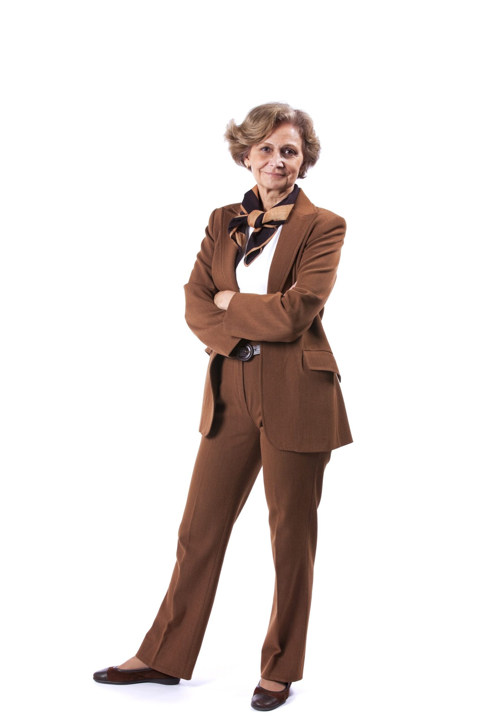 Chocolate Brown Suit - business outfit idea for women over 50