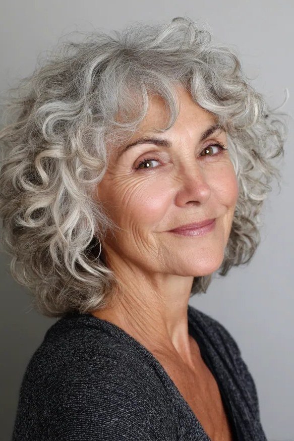 Gray Lob, Dark Sweater for Women Over 60