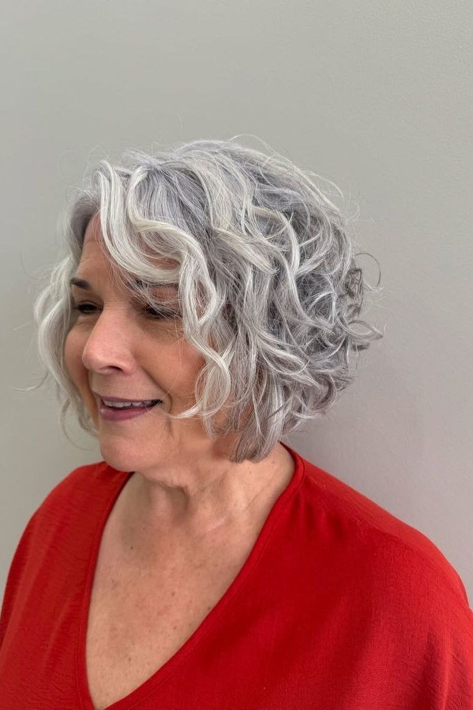 Gray Lob in Red for Women Over 60