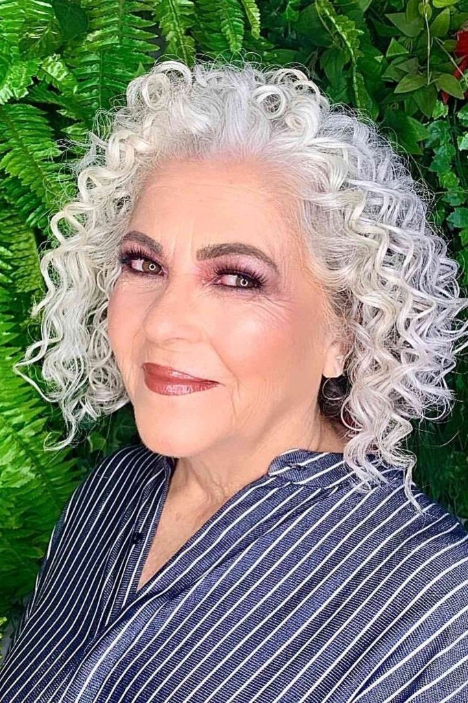 Garden-Fresh White Curls for Women Over 60