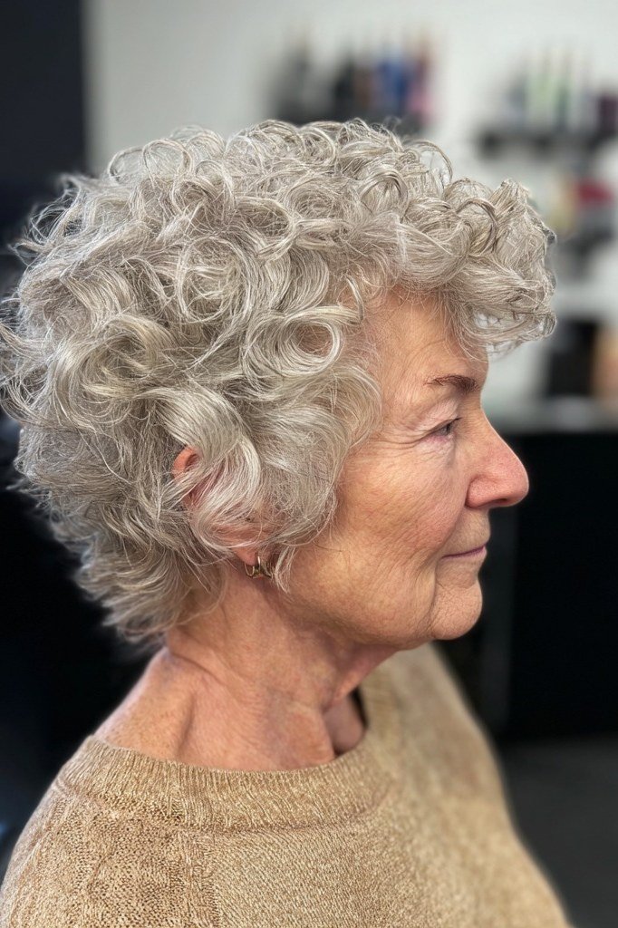 Gray Lob in Profile for Women Over 60