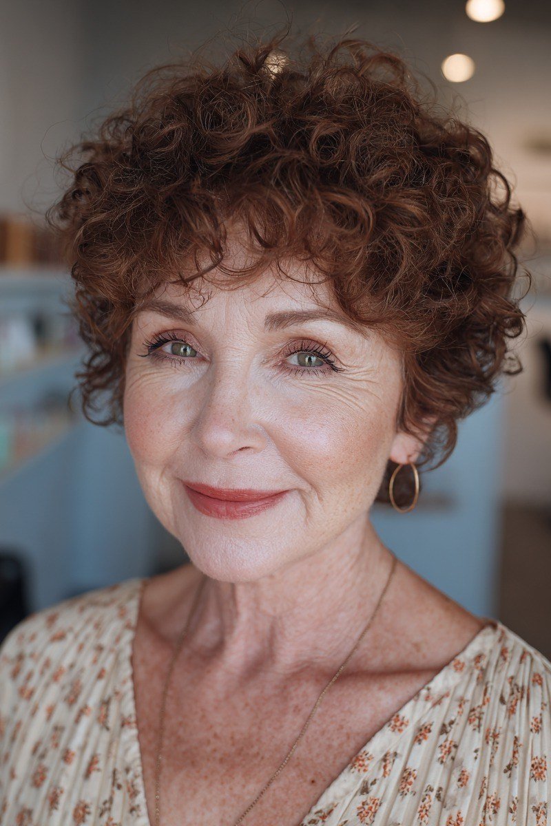 Auburn Pixie with Personality for Women Over 60