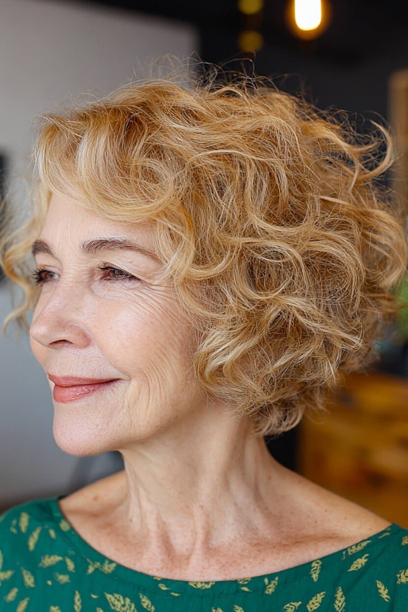 Strawberry-Blonde Bob for Women Over 60