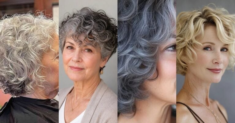 66 Cute Curly Hairstyles for Women Over 60 collage