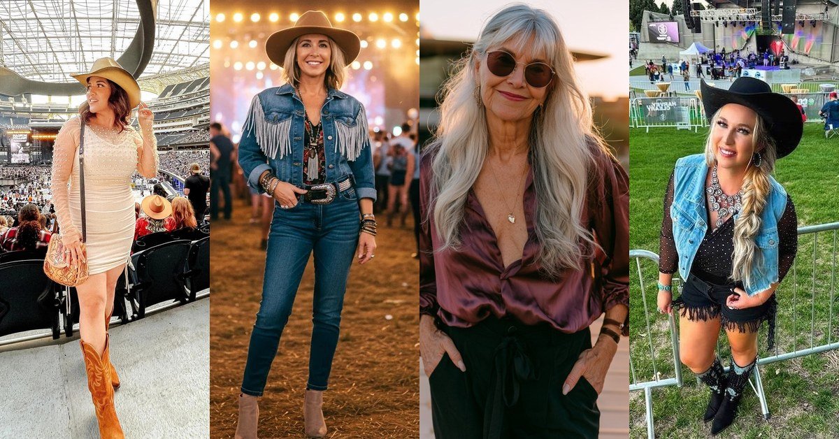 Concert outfit ideas for women over 40 featured collage
