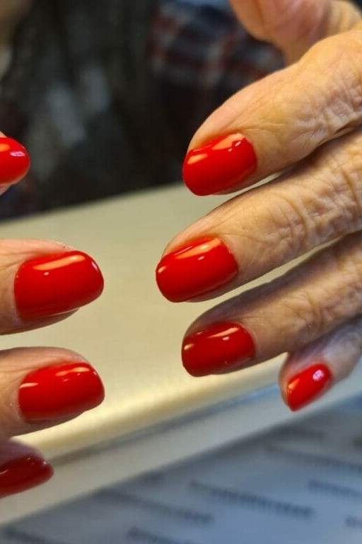 Bright Red, Short Round for women over 60