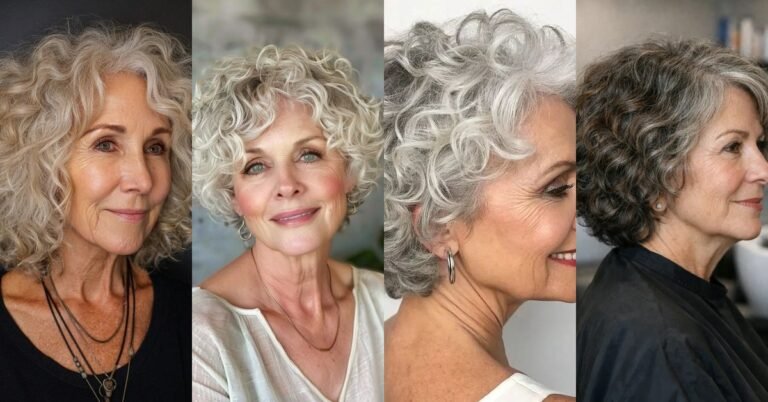 61 medium curly hairstyles for women over 60 collage