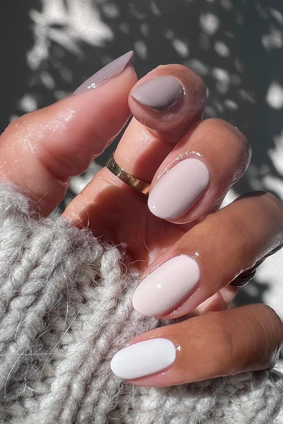 Mauve Velvet Almond Nails, cashmere velvet nails for women over 50