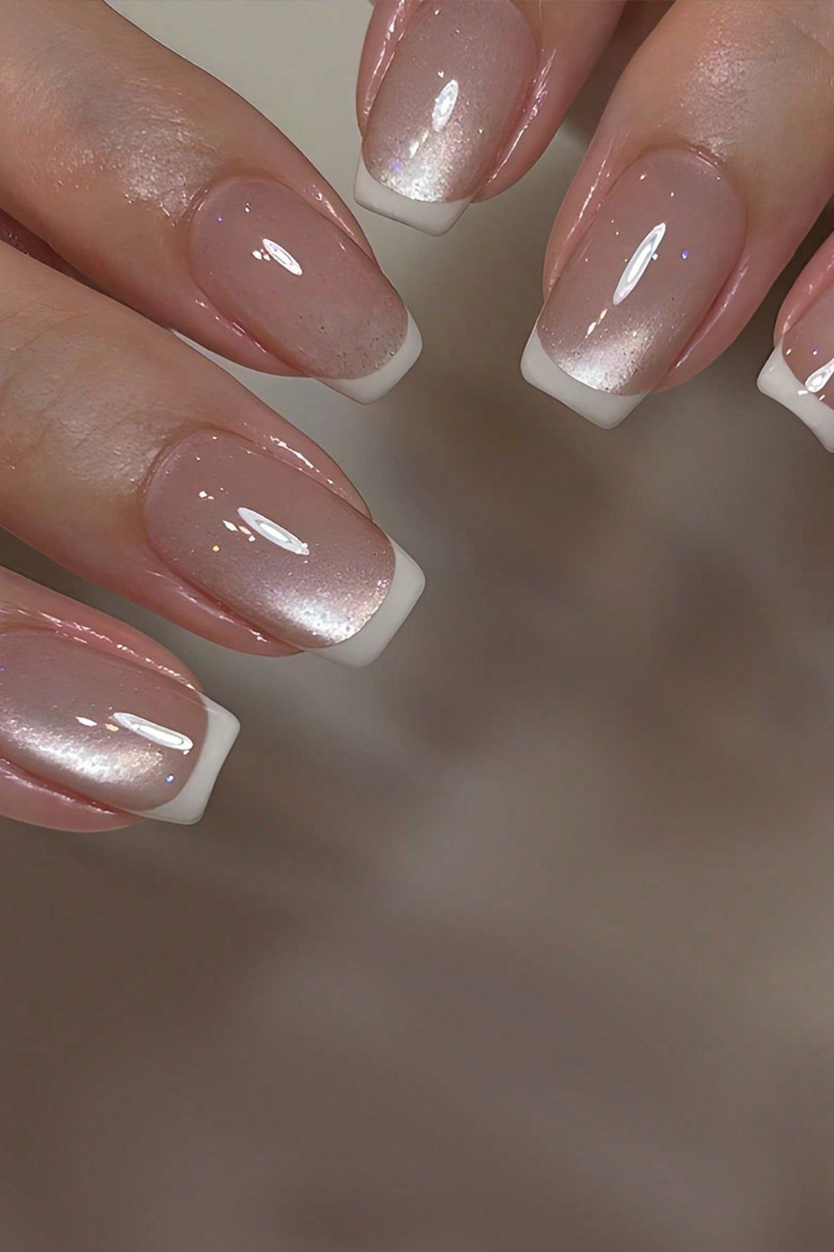 Mauve Velvet Square Nails, cashmere velvet nails for women over 50