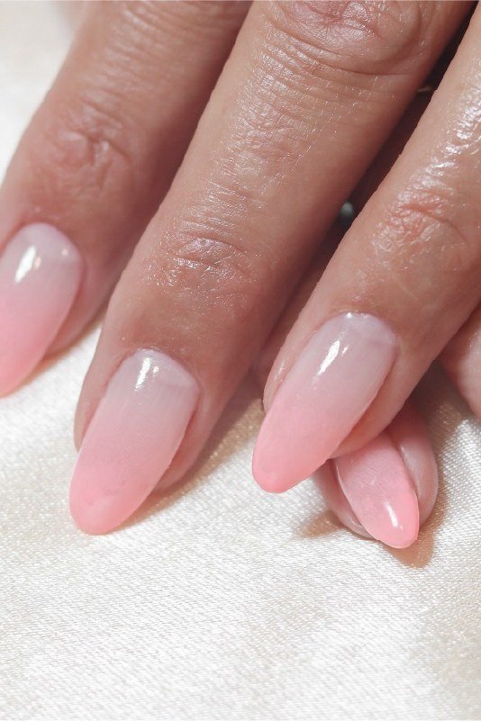 Pale Pink Almond Nails for women over 50