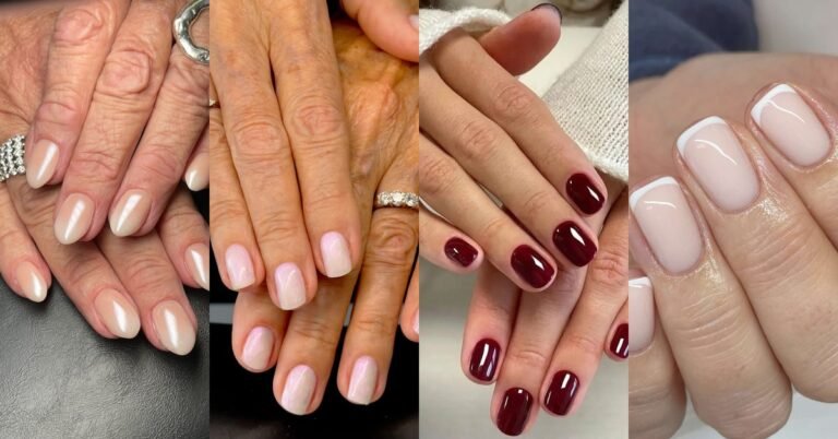 70 elegant nail ideas for women over 50, featured collage