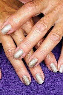 Classic Pink on Very Mature Hands, elegant nail idea for women over 60