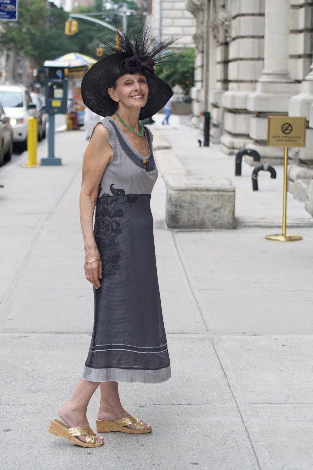 Pink Floral Maxi Dress in the Garden - elegant summer dress for women over 60