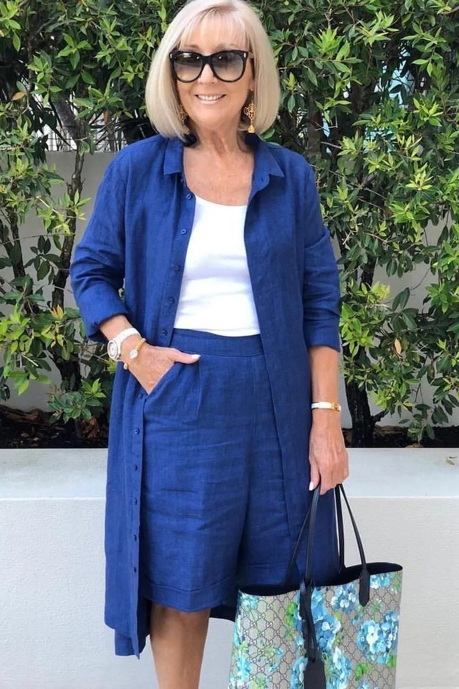 Black Linen Shirt Dress - elegant summer dress for women over 60