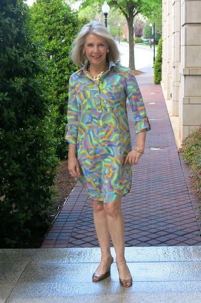 Shirt Dresses on a Stroll - elegant summer dress for women over 60