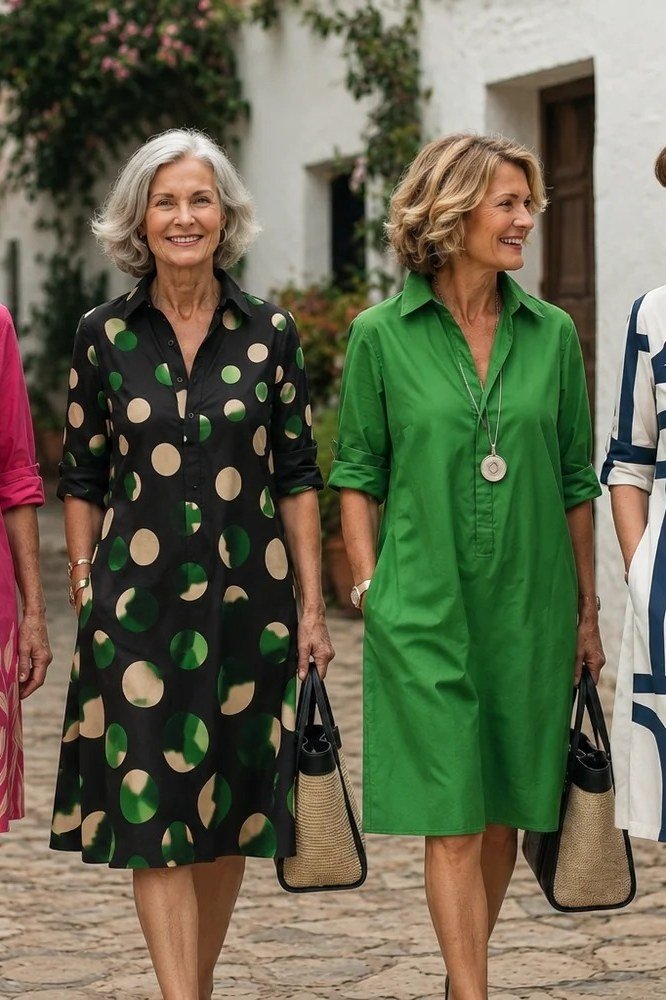 Mint Aqua Floral Midi Dress - elegant summer dress for women over 60