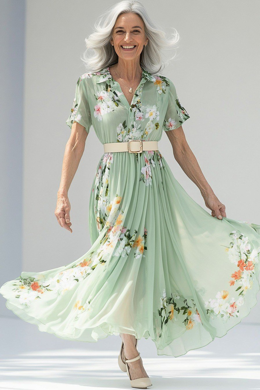 Trio of Bold Printed Shirt Dresses - elegant summer dress for women over 60
