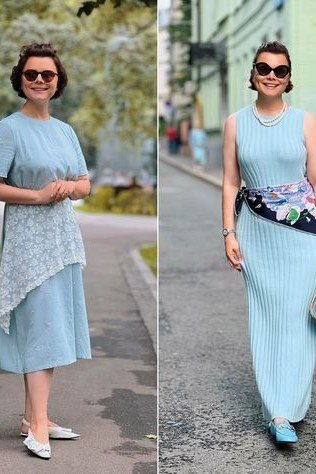 White and Green Floral Midi Dress - elegant summer dress for women over 60