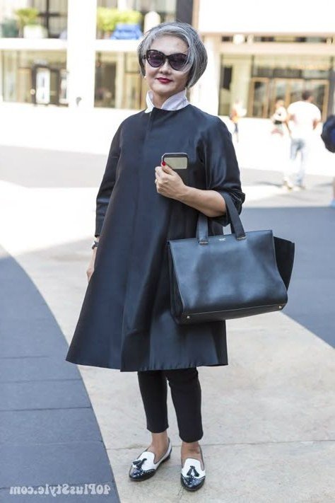 Navy Tunic Dress With Black Leggings elegant outfit for women over 70, repeat-worthy style idea 7