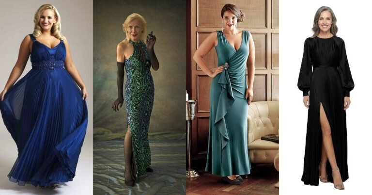 61 elegant evening dresses for women over 60 collage