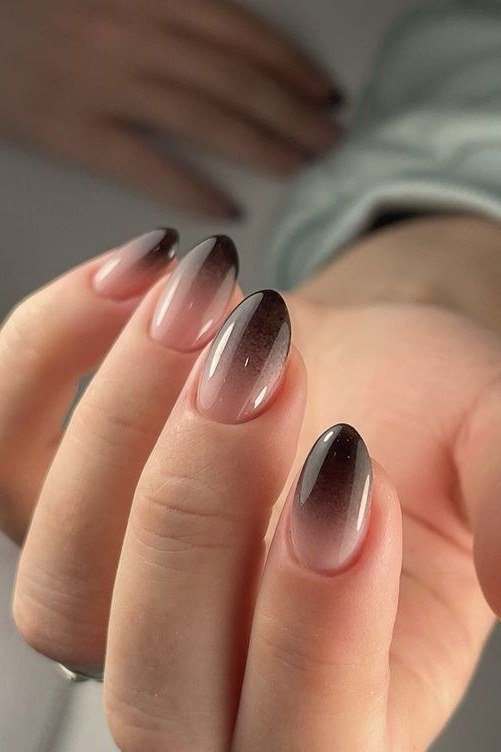 Smoky Taupe Ombre, fall nail color for women over 60