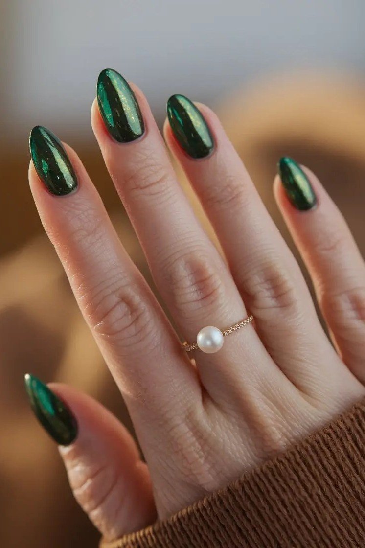 Emerald Metallic, fall nail color for women over 60