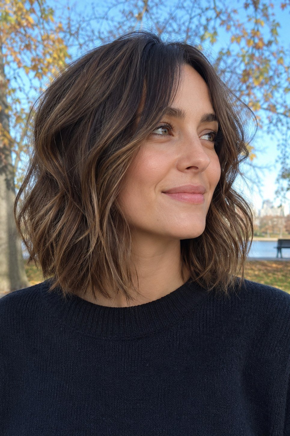 Ash-Toned Wavy Bob fall hairstyle for women over 50