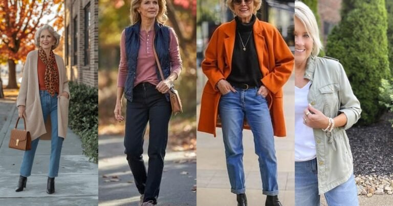 63 Stylish Fall Casual Outfits for Women Over 50