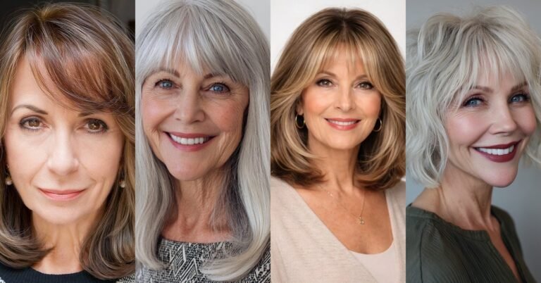 63 refreshing medium hairstyles for women over 60, featured collage