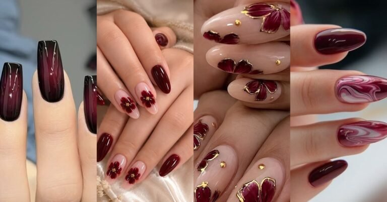 61 Burgundy Nail Designs for Women Over 50 That Flatter Mature Hands