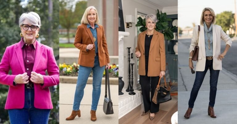66 Chic Fall Blazer Outfits for Women Over 60