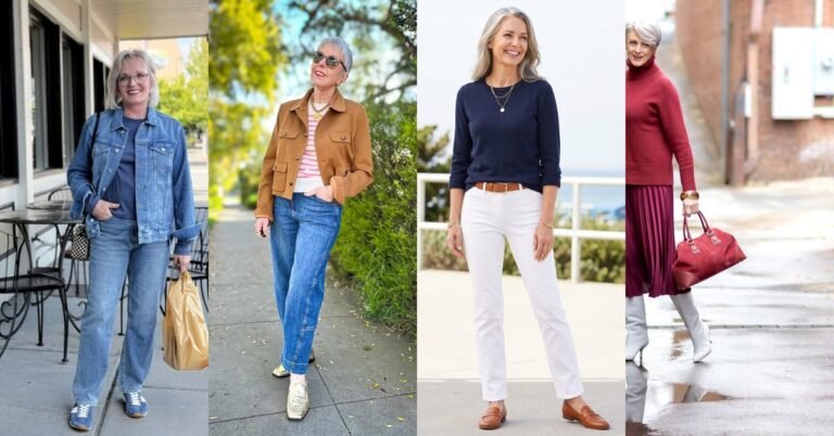 70 easy casual outfit ideas for women over 50 collage