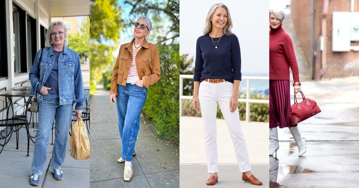 70 easy casual outfit ideas for women over 50 collage