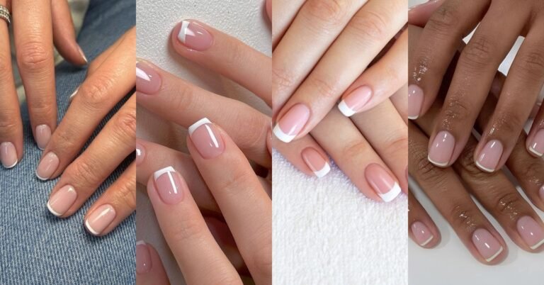 70 Chic Short French Nails for Women Over 60