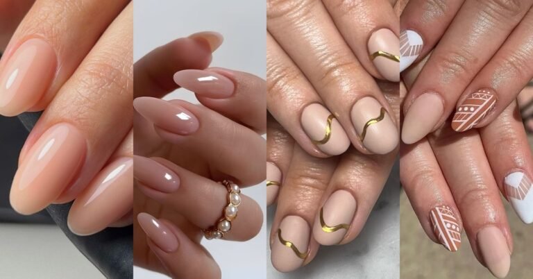 70 Elegant Nude Nail Designs for Women Over 60