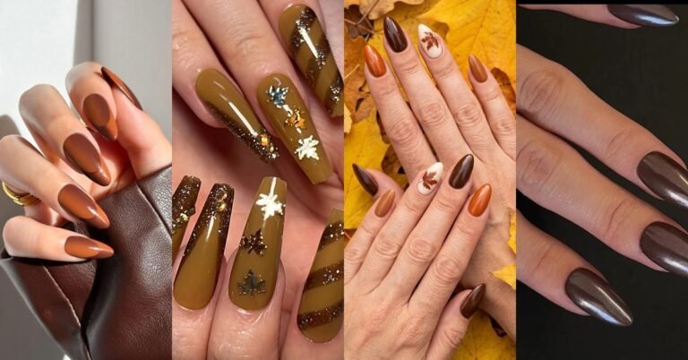 68 Chocolate Brown Fall Nail Designs for Women Over 60