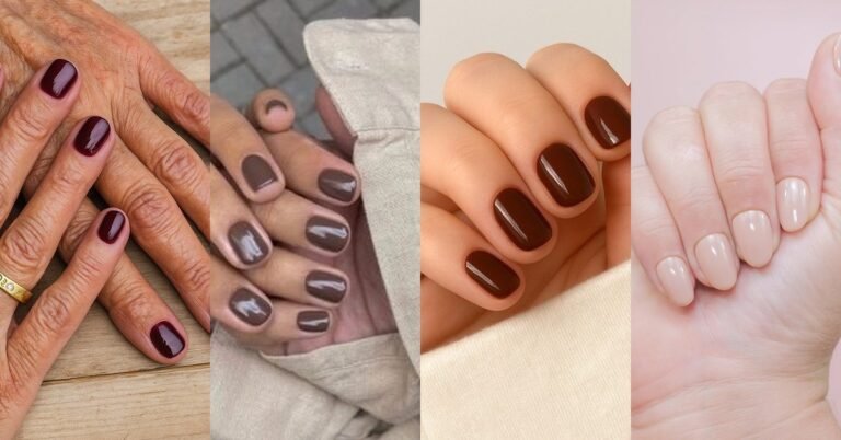 15 Old Money Fall Nail Colors for Women Over 40 - rich creme manicure collage