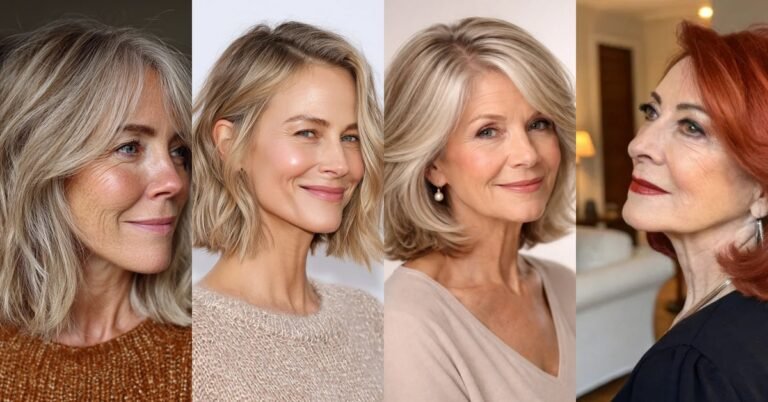 64 Layered Lob Hairstyles for Women Over 60
