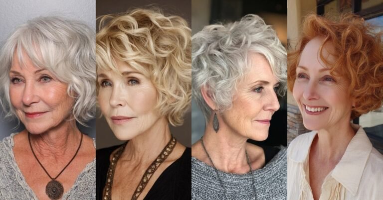 55 short curly bob hairstyles for women over 50 collage