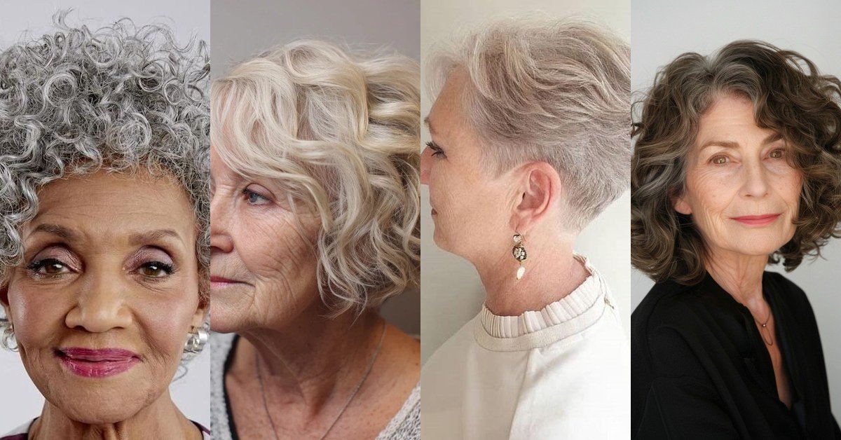 69 Curly Hairstyles for Women Over 60 featured collage