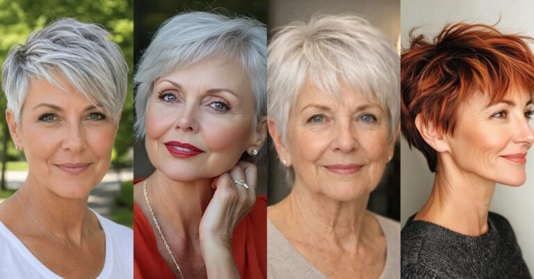 60 Soft Pixie Haircuts for Women Over 60 collage