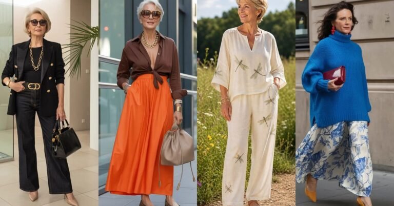 59 best over-50 outfit trends for women in 2026 - collage of stylish outfit ideas for women over 50