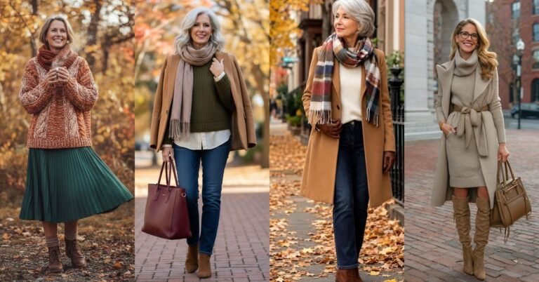 70 stylish fall outfits for women over 40 collage